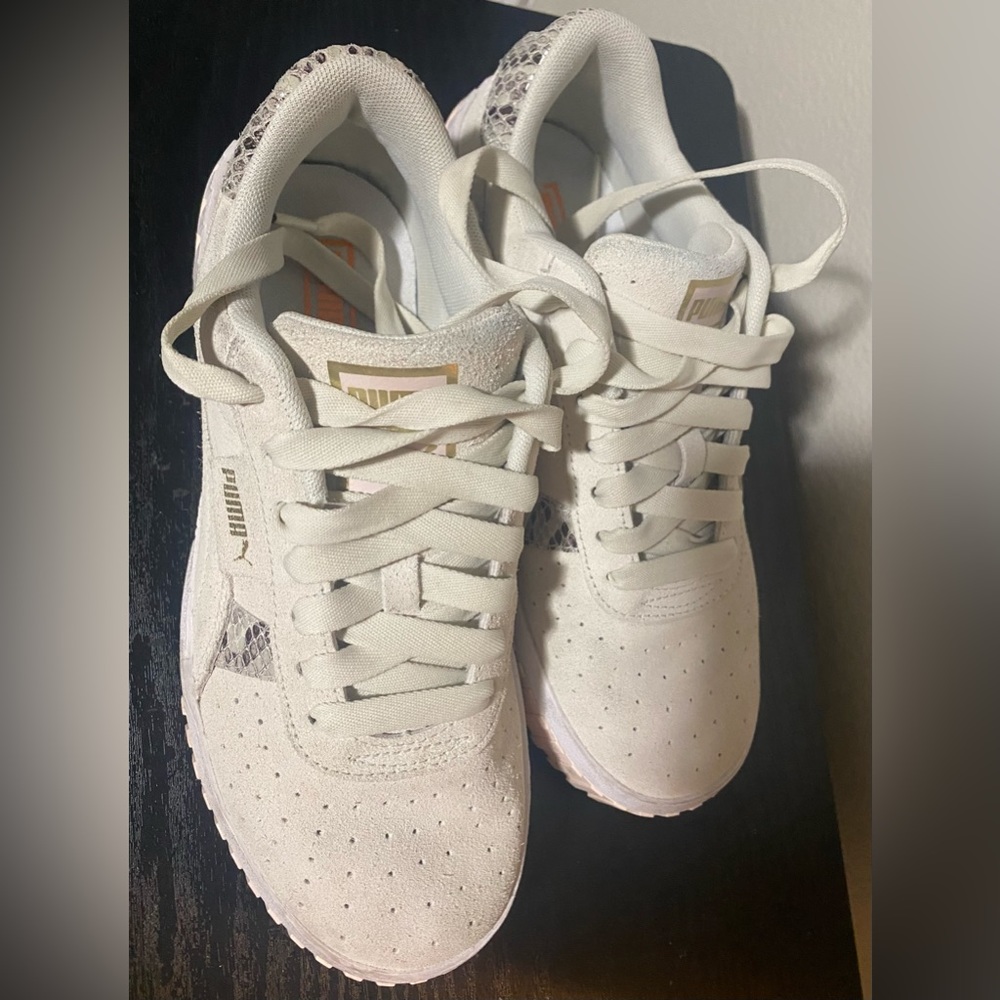 Used Good condition Puma womens Cali Suede Snake Platform Sneakers size 8.5 - Picture 13 of 15